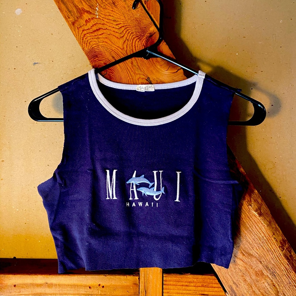 Hawaii crop top cotton shirt from Brandy Melville